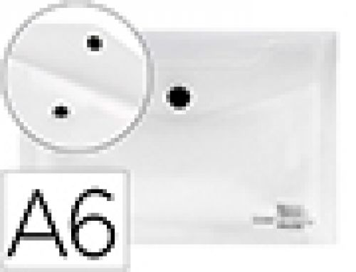 Bolsa porta documentos liderpapel com mola din a6 cristal , Liderpapel , 32844 , 4710581442347